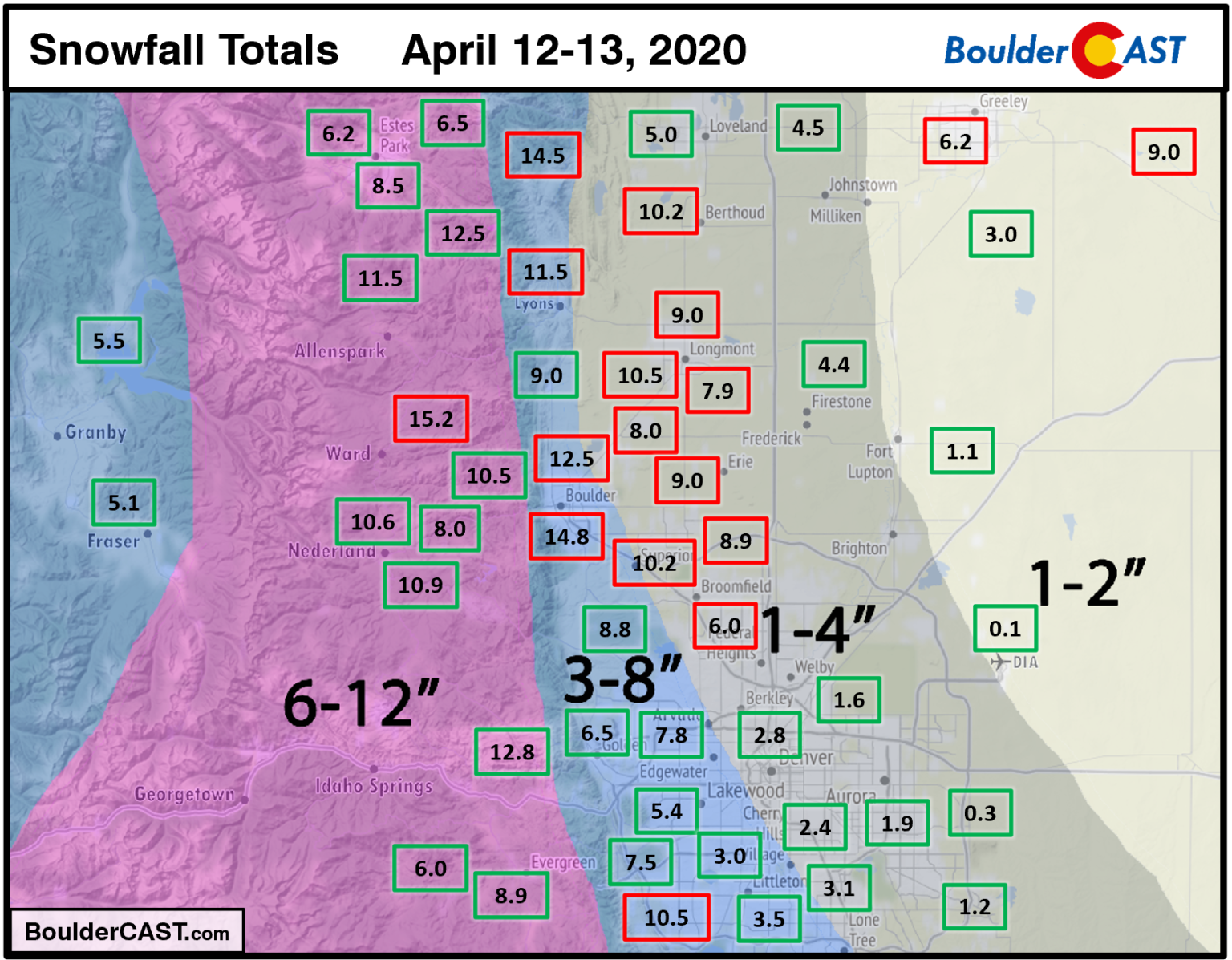denver snow totals denver snow totals